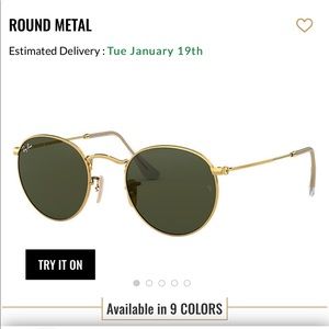 Round Metal Ray Ban Sunglasses